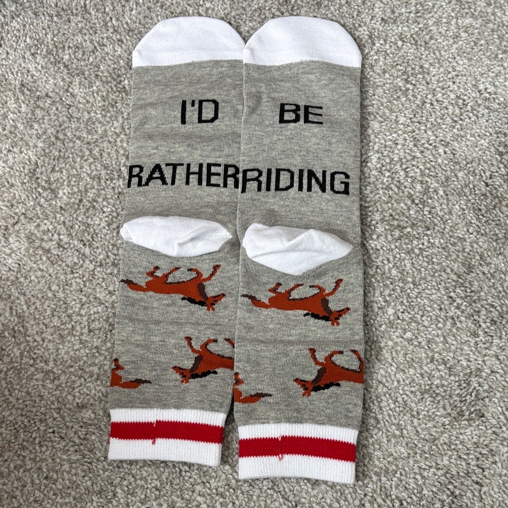 Gray and White Novelty Socks